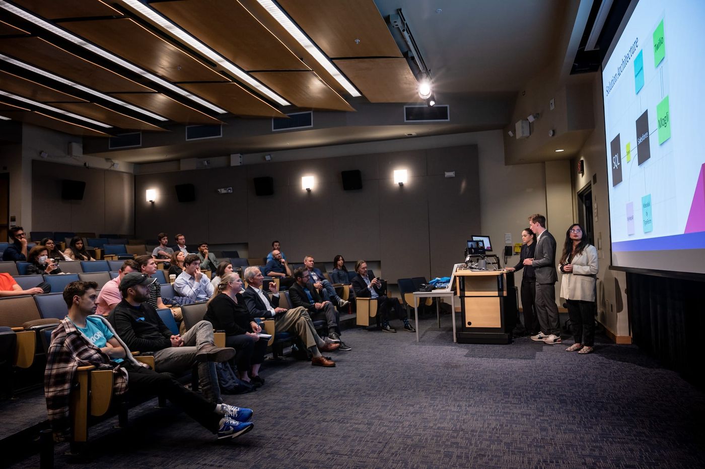A packed lecture hall