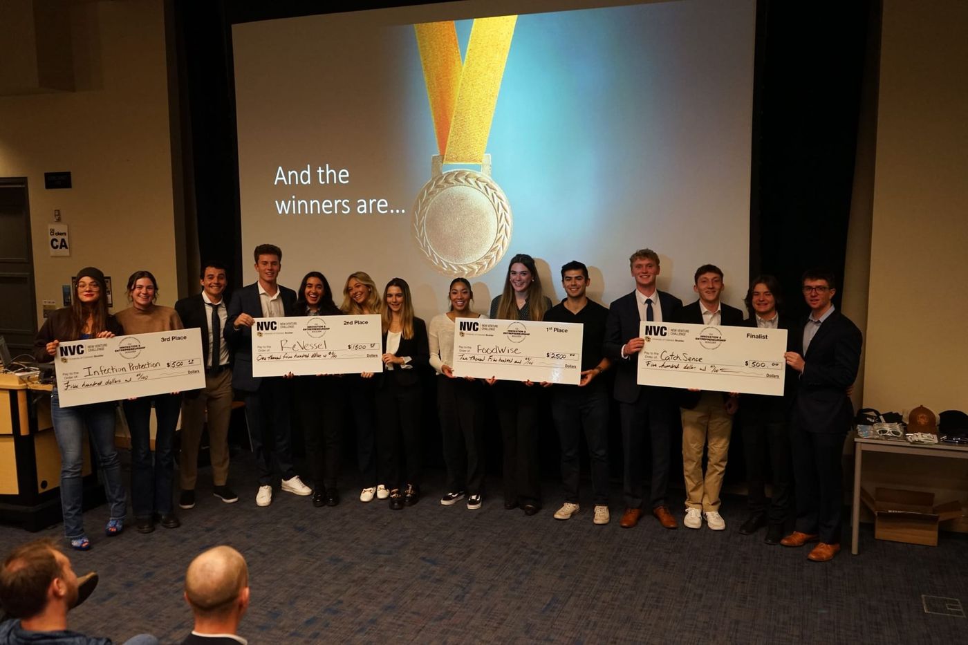 Winning teams on stage